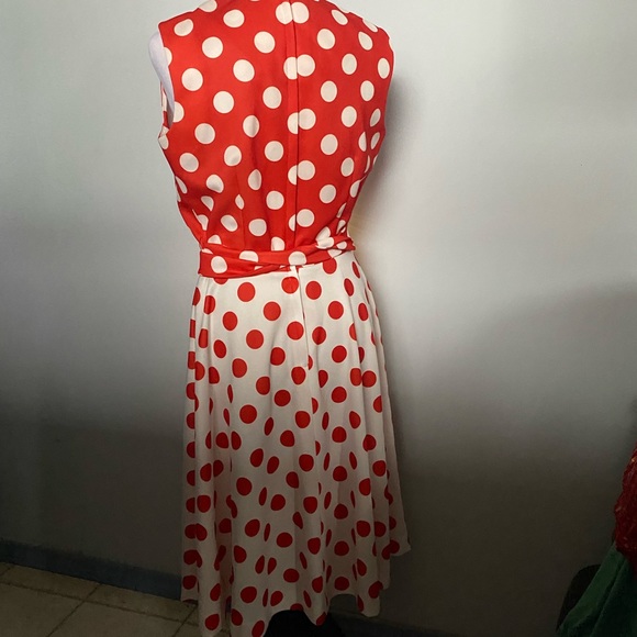 Vintage orange polka dot dress - Picture 4 of 7
